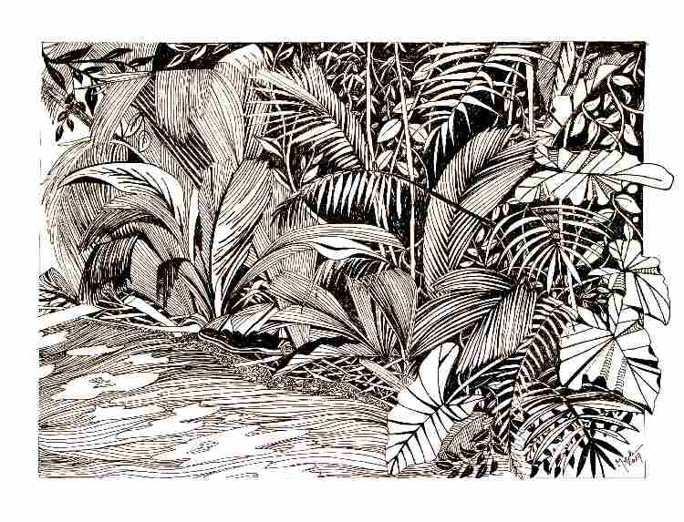 Palm Forest van Brigitte Thonhauser-Merk
