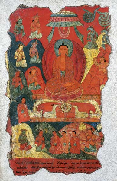 The First Sermon of Buddha van Tibetan Art