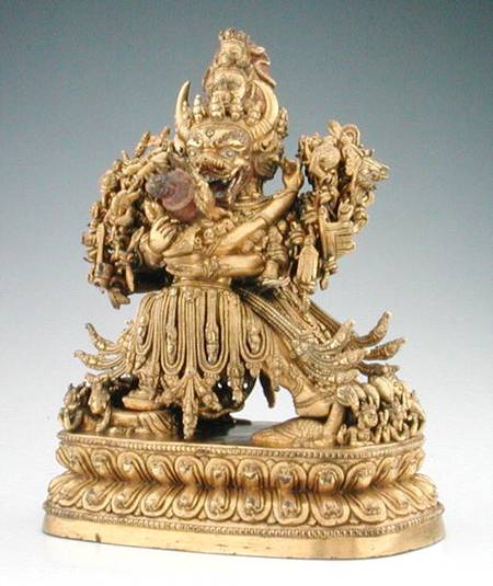 Vajrabhairava, aspect of Yamantaka, guardian of law van Tibetan Art