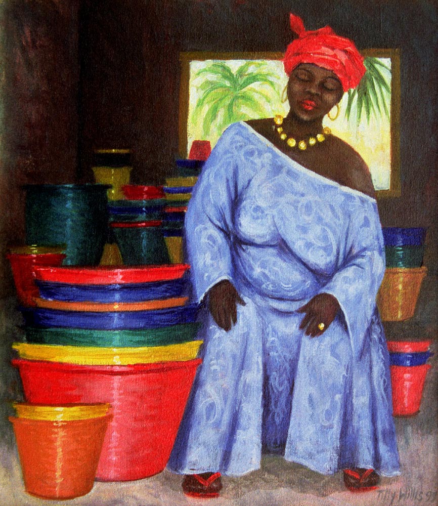 Bucket Shop, 1999 (oil on canvas)  van Tilly  Willis