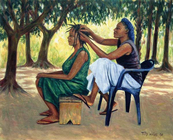 The Hairdresser, 2001 (oil on canvas)  van Tilly  Willis