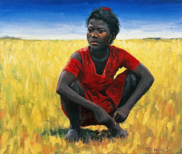 Girl in Red, 1992 (oil on canvas)  van Tilly  Willis