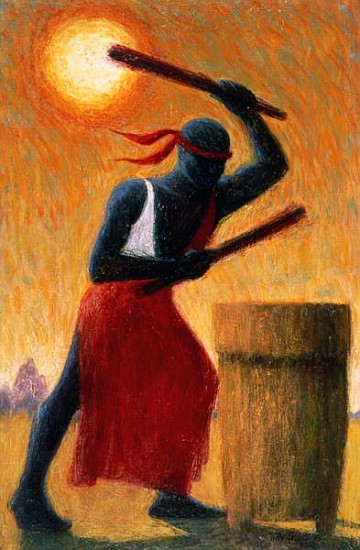 The Drummer, 1993 (oil on canvas)  van Tilly  Willis