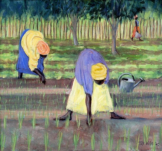 Women Gardening, 2005 (oil on canvas)  van Tilly  Willis