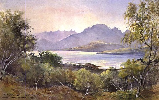 The Cuillins from Tokavaig, Skye, 1992 (w/c)  van Tim  Scott Bolton