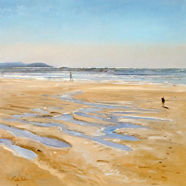 Beach Strollers (oil on canvas)  van Timothy  Easton
