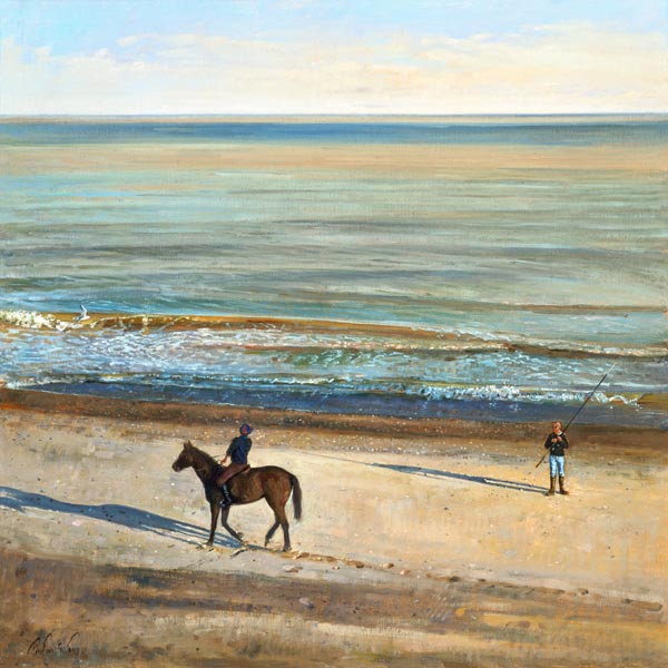 Beach Dialogue, Dunwich (oil on canvas)  van Timothy  Easton