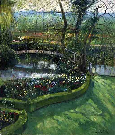 Bridge Over the Willow, Bedfield (oil on canvas)  van Timothy  Easton
