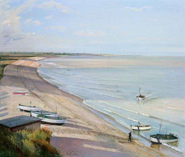 Bringing the Catch Ashore (oil on canvas)  van Timothy  Easton