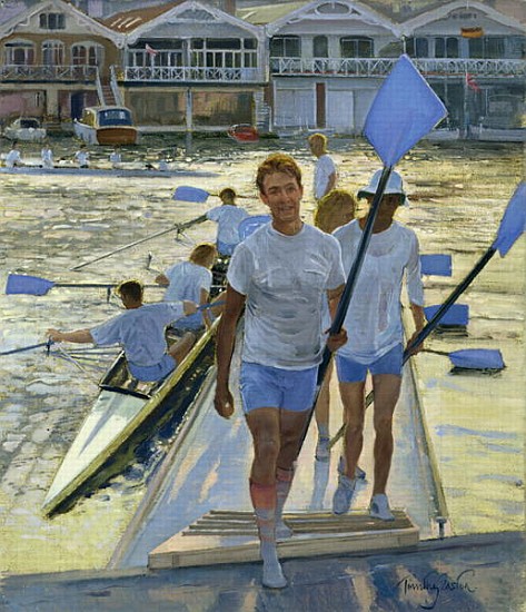 Evening Return, Henley, 1998 (oil on canvas)  van Timothy  Easton