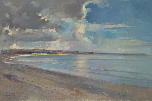 Reflected Clouds, Oxwich Beach, 2001 (oil on canvas)  van Timothy  Easton