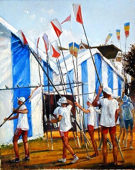 Returning the Blades (oil on canvas)  van Timothy  Easton