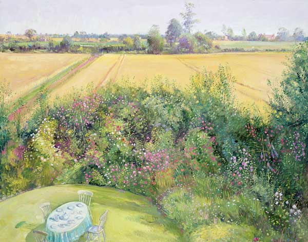 Roses and Cornfield  van Timothy  Easton