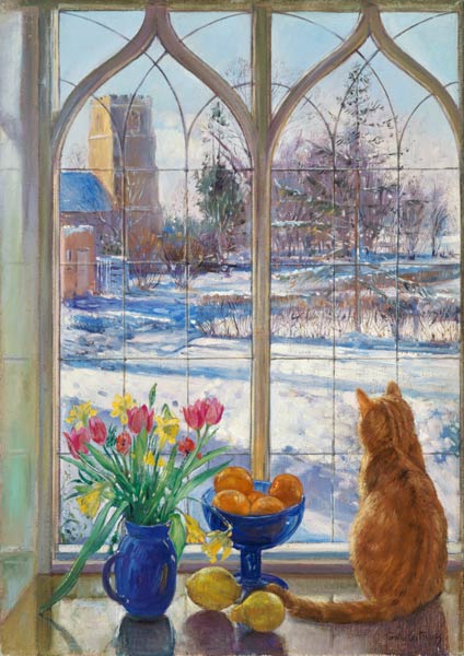 Snow Shadows and Cat  van Timothy  Easton