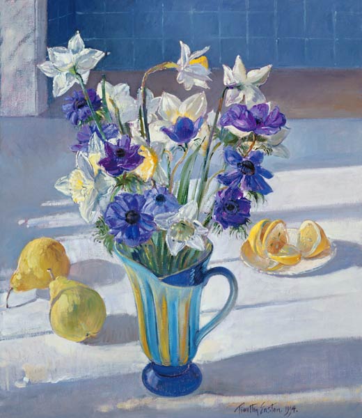 Spring Flowers and Lemons, 1994 (oil on canvas)  van Timothy  Easton