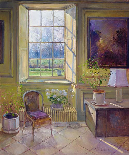 Spring Light and The Tangerine Trees, 1994 (oil on canvas)  van Timothy  Easton