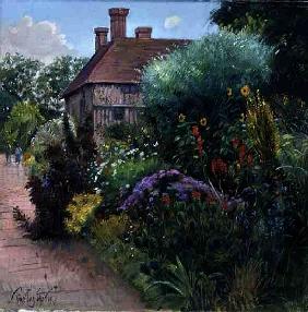 The Terrace Border, Great Dixter (oil on canvas) 