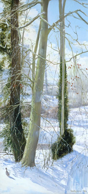 Three Trees in Winter van Timothy  Easton