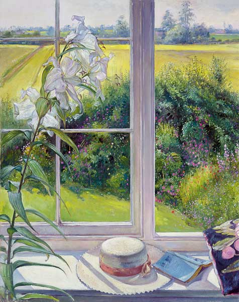 Window Seat and Lily, 1991  van Timothy  Easton