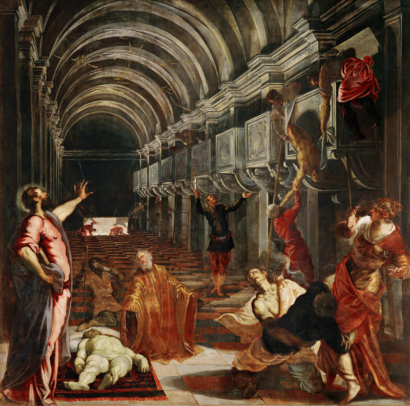 Auffindung der Leiche des Hl. Markus van Tintoretto (eigentl. Jacopo Robusti)