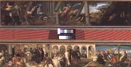 The Death of Samson; The Queen of Sheba before King Solomon (a pair) van Tintoretto (eigentl. Jacopo Robusti)