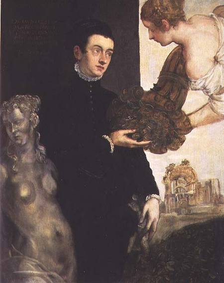 Ottavio Strada (1549/50-1612), designer of jewellery, miniaturist and archaeologist van Tintoretto (eigentl. Jacopo Robusti)