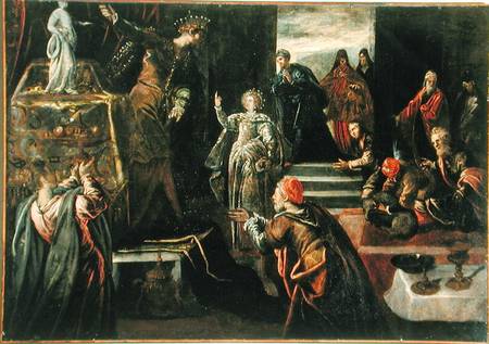 Saint Catherine of Alexandria refusing to worship the Idols van Tintoretto (eigentl. Jacopo Robusti)
