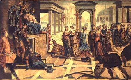 Solomon and the Queen of Sheba van Tintoretto (eigentl. Jacopo Robusti)