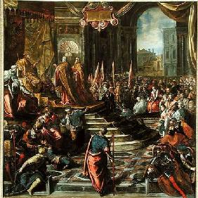The Envoy of Pope Alexander III and Doge Sebastiano Ziani attempt to make peace with Emperor Frederi