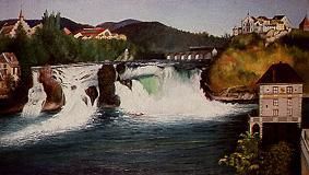 Der Rheinfall von Schaffhausen van Tivadar Csontváry-Kosztka