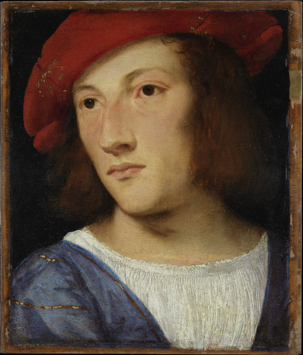 Portrait of a Young Man van Tizian