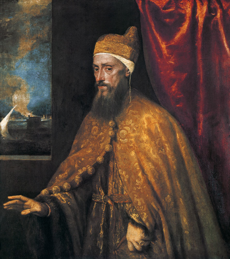 Francesco Venier / Portrait by Tizian van Tizian (eigentl. Tiziano Vercellio)