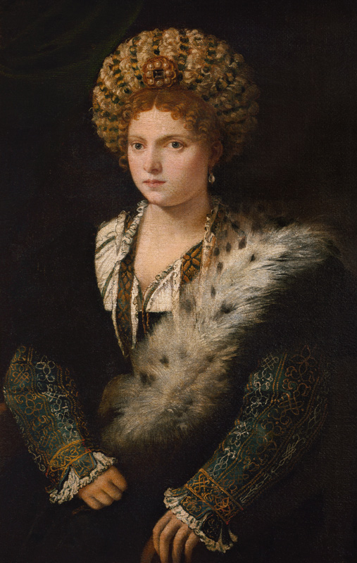 Isabella d'Este, Markgräfin von Mantua van Tizian (eigentl. Tiziano Vercellio)