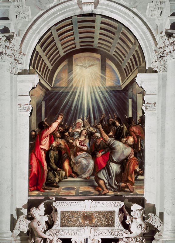 Pentecost van Tizian (eigentl. Tiziano Vercellio)