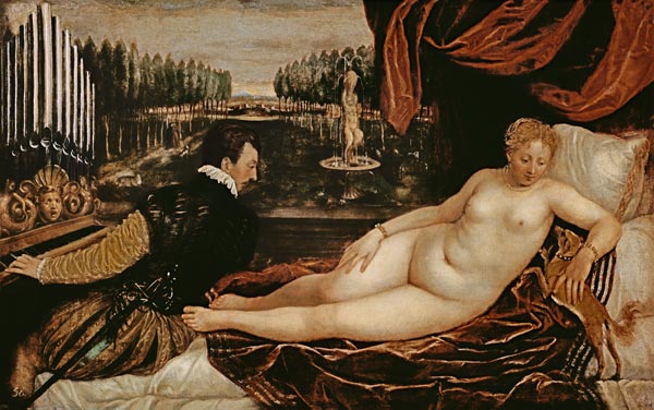 Venus and the Organist van Tizian (eigentl. Tiziano Vercellio)