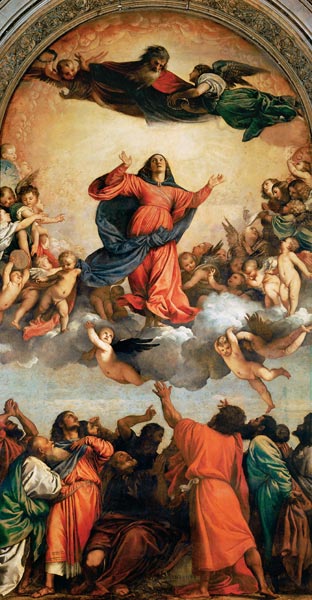 Assunta - Die Himmelfahrt der Heiligen Jungfrau van Tizian (eigentl. Tiziano Vercellio)