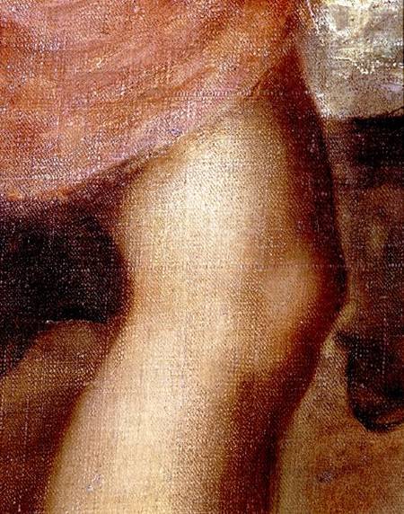 The Death of Actaeon, detail of Diana's knee van Tizian (eigentl. Tiziano Vercellio)