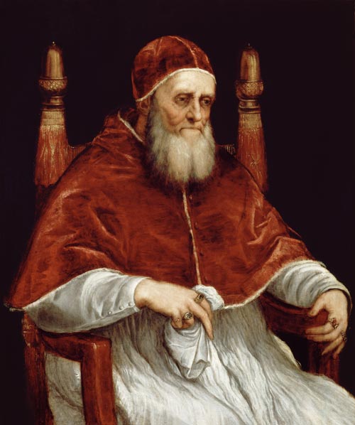 Pope Julius II (1443-1513) after a painting by Raphael van Tizian (eigentl. Tiziano Vercellio)