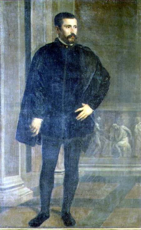 Portrait of Diego Hurtado de Mendoza (1503-75), Spanish politician van Tizian (eigentl. Tiziano Vercellio)