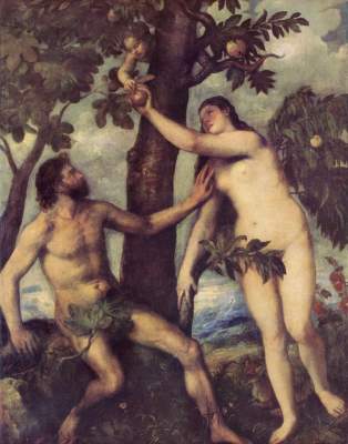 Sündenfall van Tizian (eigentl. Tiziano Vercellio)