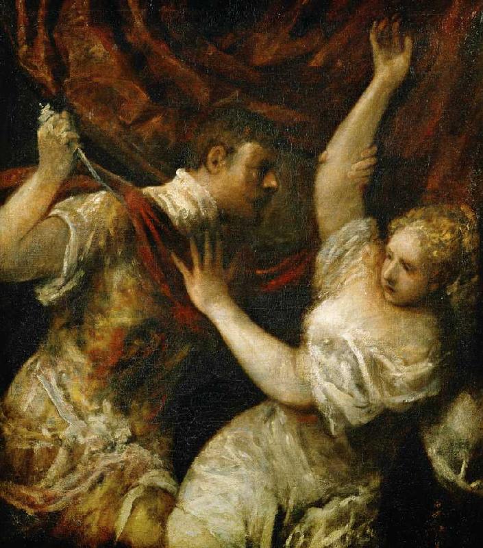 Tarquinius und Lucrecia van Tizian (eigentl. Tiziano Vercellio)