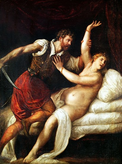The Rape of Lucretia van Tizian (eigentl. Tiziano Vercellio)