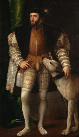 Kaiser Karl V. mit Hund.