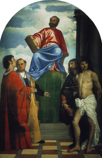 Titian / St.Mark on the Throne ... van Tizian (eigentl. Tiziano Vercellio)