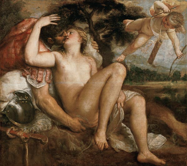 Mars, Venus und Amor van Tizian (Kopie)