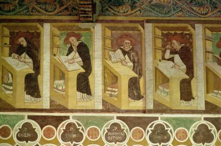 Four Dominican Monks at their Desks, from the cycle of 'Forty Illustrious Members of the Dominican O van Tommaso  da Modena