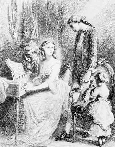 Illustration from ''The Sorrows of Werther'' Johann Wolfgang Goethe (1749-1832) van Tony Johannot