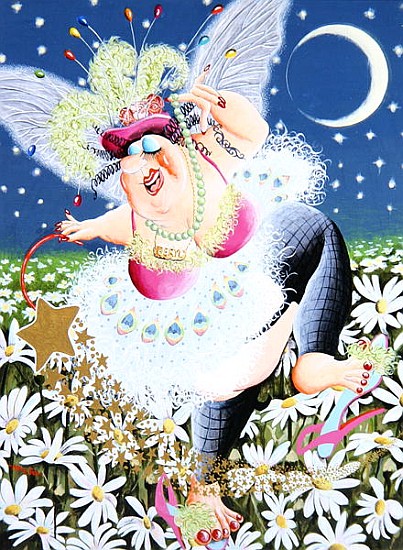 Beryl the Fairy weaves her magic spell as she dances through fields of daisies, 2007 (acrylic on pan van Tony  Todd