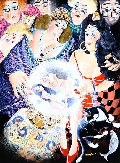 Mrs Dai Bread one and two crystal gaze and discover their husbands'' indiscretions, 2007 (acrylic on van Tony  Todd