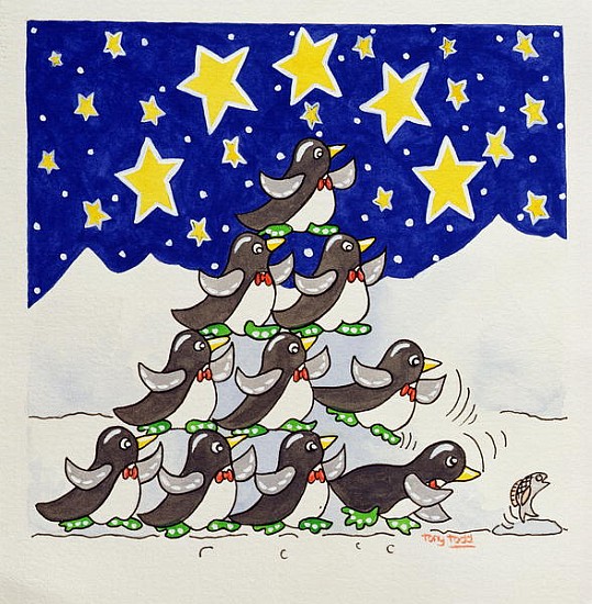 Penguin Formation, 2005 (w/c on paper)  van Tony  Todd